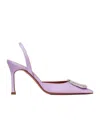 AMINA MUADDI CRYSTAL PATTERN HIGH-HEELED SANDALS