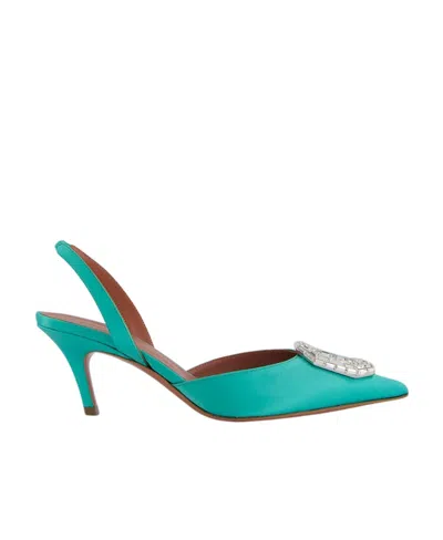 Amina Muaddi Cusp High-heeled Shoes In Green