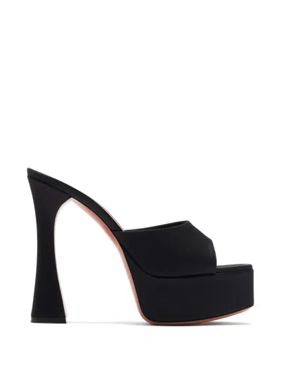 Amina Muaddi Dalida Heeled Sandals In Black