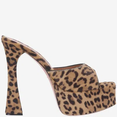 Amina Muaddi Dalida Mule In Brown