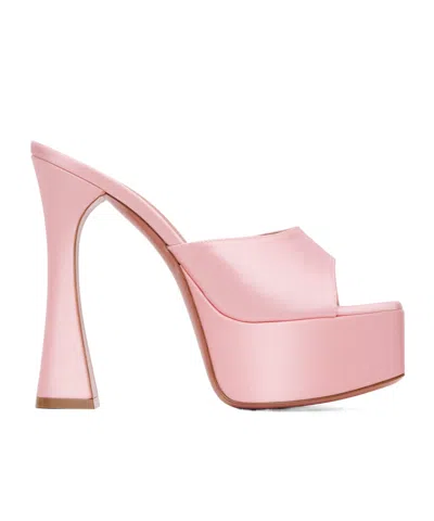Amina Muaddi Dalida Plateau Slipper 140 High-heeled Sandals In Pink