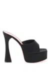 Amina Muaddi Dalida Patent Leather Platform Mules In Black