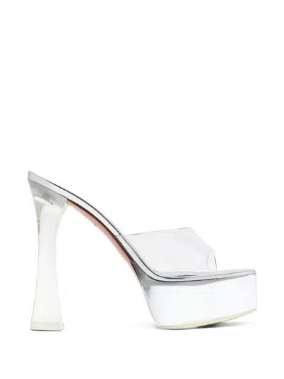 Amina Muaddi Dalida Platform Sandals In Transparent