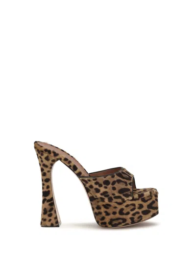 Amina Muaddi Dalida 140 Leopard-print Calf Hair Sandals In Animal Print