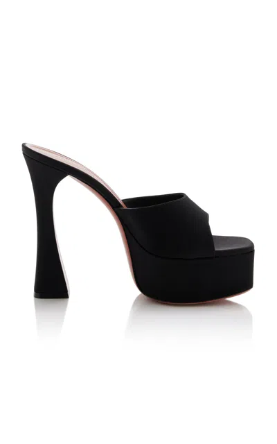 AMINA MUADDI DALIDA SATIN PLATFORM SANDALS