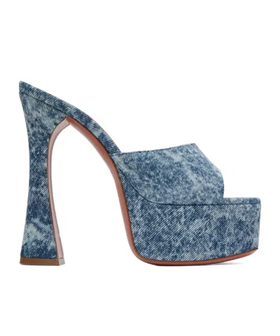 Amina Muaddi Dalida Square-toed High-heeled Sandals In Acid
