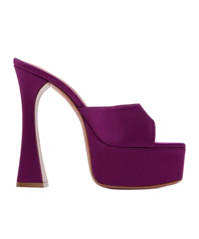 Amina Muaddi Purple Dalida 140 Heeled Sandals In Amethyst
