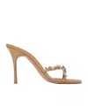 Amina Muaddi Debora Cross-strap High-heeled Sandals In Nude
