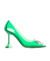 Amina Muaddi Decorated High Heels In Green
