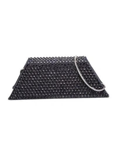 Pre-owned Amina Muaddi Denim Minaudière W/ Tags In Blue