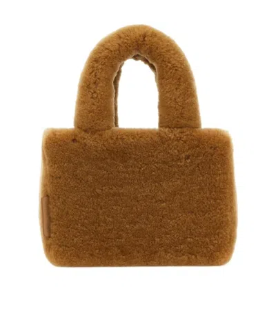 Amina Muaddi Double-handle Handbag In Brown