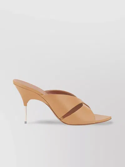 Amina Muaddi Women Samantha Sabot Sandals In Beige