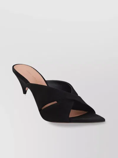 Amina Muaddi Dynamic Crisscrossed Toe Sandals