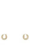 Amina Muaddi Jah Hoop Small Earrings In Gold