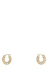 Amina Muaddi Jah Hoop Small Earrings In Gold