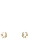 Amina Muaddi Jah Hoop Small Earrings In Golhoncrygol