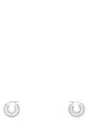 Amina Muaddi Silver Embellished Jaheel Earrings In Silver