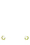 Amina Muaddi Yellow Embellished Cameron Earrings In Yellow
