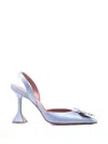 Amina Muaddi Elegant Crystal-embellished Pointed Toe Slingbacks With 95mm Heel In Multi