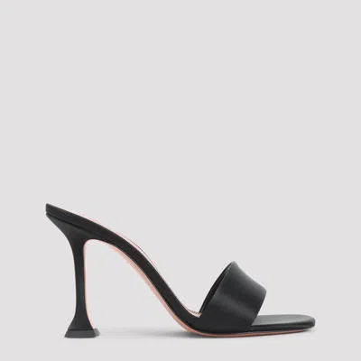 Amina Muaddi Elegant Silk Pumps With 9.5cm Heel In Black