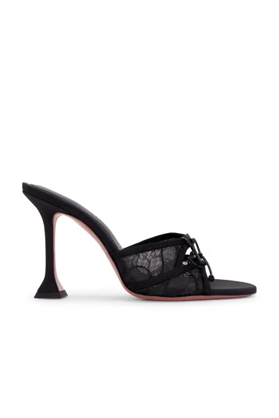 Amina Muaddi Eleonora 95 Lace High-heeled Sandals In Black