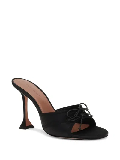 Amina Muaddi Eleonora Bow-detail Heeled Sandals In Black