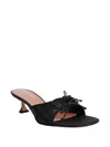 Amina Muaddi Black Solid Collection Sandals In Animal Print