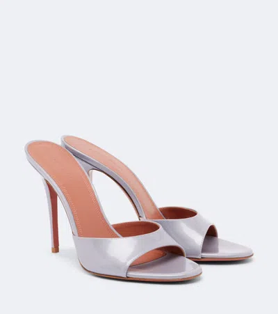 Amina Muaddi Elodie Patent Leather Mules In Multi