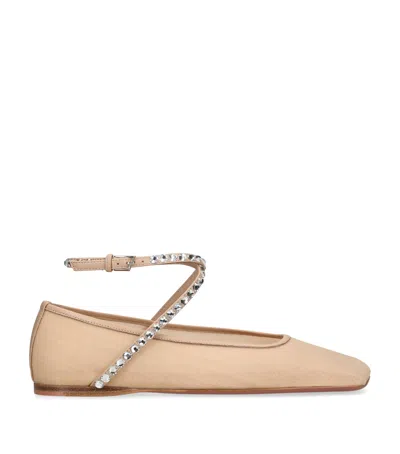 AMINA MUADDI EMBELLISHED ANE BALLET FLATS