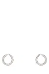 Amina Muaddi Embellished Metal Big Jaheel Earrings