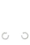 Amina Muaddi Embellished Metal Big Karma Earrings In White