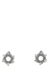 Amina Muaddi Begum Mini Embellished Earrings In Bladiacryssil