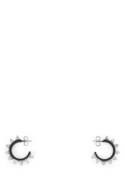 Amina Muaddi Embellished Metal Small Karma Earrings