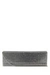 Amina Muaddi Women's Embellished Satin Amini Paloma Clutch In Satblasil