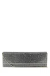 Amina Muaddi Women's Embellished Satin Amini Paloma Clutch In Silver