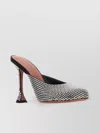 Amina Muaddi Embellished Satin Iris Mules