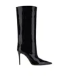 Amina Muaddi Fiona 100mm Patent Leather Boots In Black