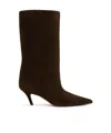Amina Muaddi Fiona High Heels In Brown