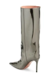 Amina Muaddi Fiona Pointed Toe Boot In Mirror Antique
