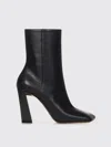 Amina Muaddi Marine 100mm Leather Ankle Boots In Black