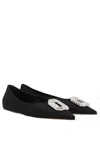 Amina Muaddi Camelia Ballet Fl In Black