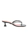 Amina Muaddi Flip-flop High-heeled Sandals In Black