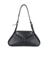 Amina Muaddi Small Gemini Shoulder Bag In Black