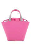 Amina Muaddi Women Fuchsia Satin Rih Handbag