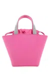 Amina Muaddi Women Fuchsia Satin Rih Handbag In Fuchsia
