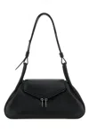 Amina Muaddi Gemini Leather Shoulder Bag In Black