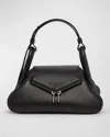 Amina Muaddi Small Gemini Shoulder Bag In Nappa Black