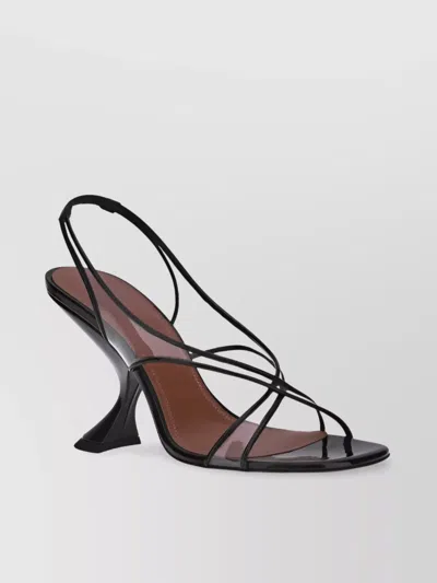 Amina Muaddi Geometric Heel Foot Sculptural Sandals