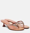 Amina Muaddi 45mm Gigi Crystal-embellished Sandals In Brown