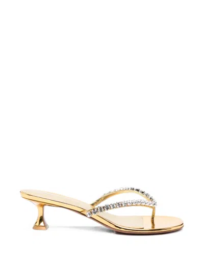 Amina Muaddi Gigi Crystal-embellished Heeled Sandals In Multi